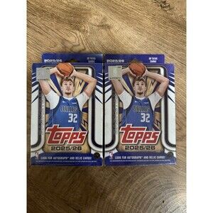 Lot of 2 2025-26 Topps NBA Basketball Hanger Boxes Trading Cards Factory Sealed